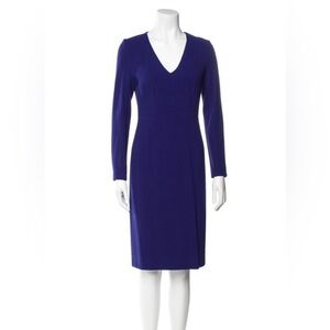 Diane von Furstenberg V-Neck long sleeve Sheath Dress Size 6